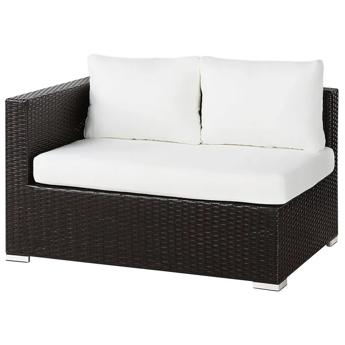 Garden Lounge Set with Table 8 Seater XXL Right Hand Modular PE Rattan Dark Brown