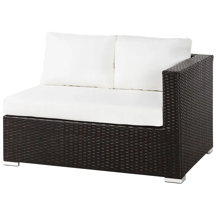 Garden Lounge Set with Table 8 Seater XXL Right Hand Modular PE Rattan Dark Brown