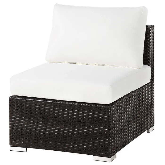 Garden Lounge Set with Table 8 Seater XXL Right Hand Modular PE Rattan Dark Brown