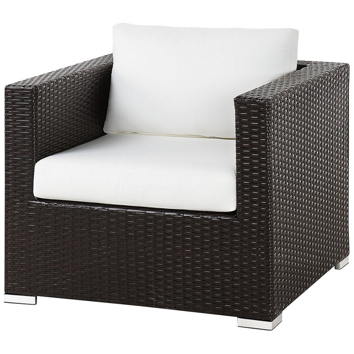 Garden Lounge Set with Table 8 Seater XXL Right Hand Modular PE Rattan Dark Brown