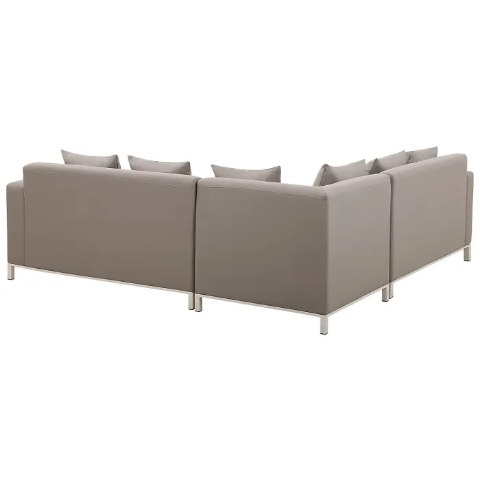 Garden Corner Sofa with Table 5 Seater BELIZE Left Hand Modular Beige