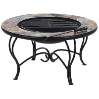 Grill Fire Pit EREBUS Metal Black