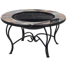 Grill Fire Pit EREBUS Metal Black