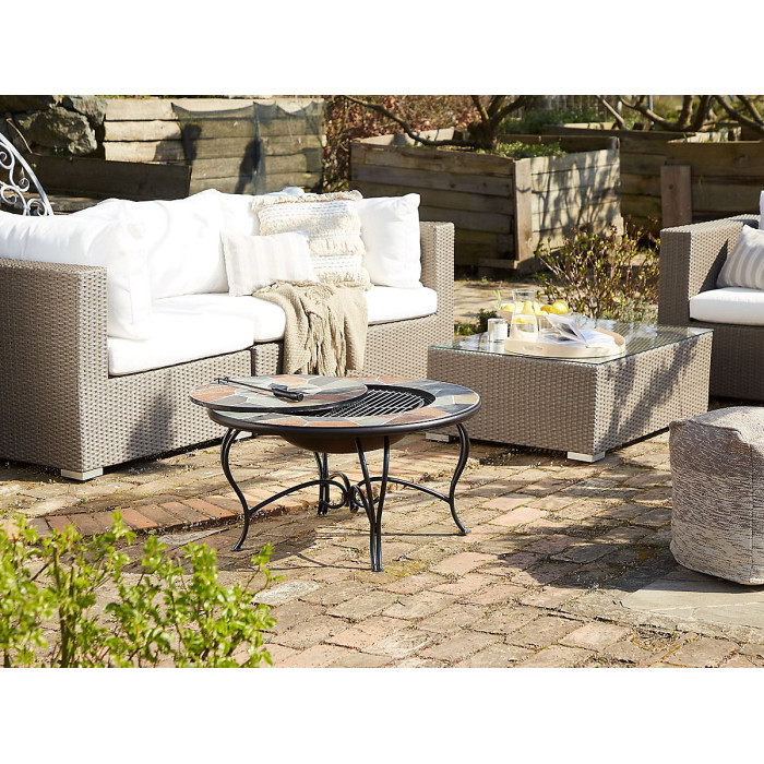 Grill Fire Pit EREBUS Metal Black