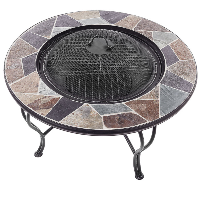 Grill Fire Pit EREBUS Metal Black