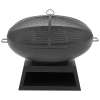 Grill Fire Pit SEMERU Metal Black