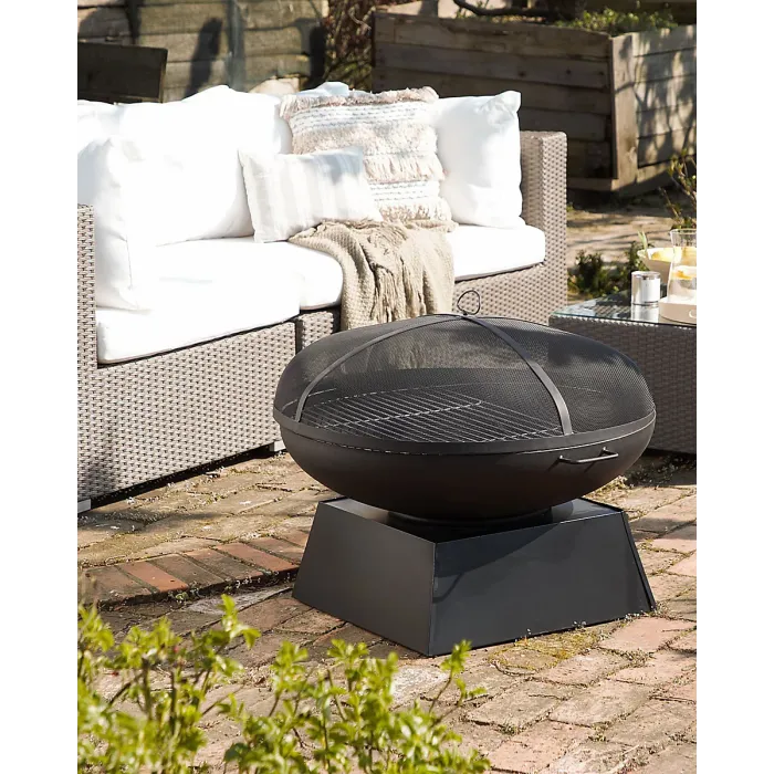 Grill Fire Pit SEMERU Metal Black
