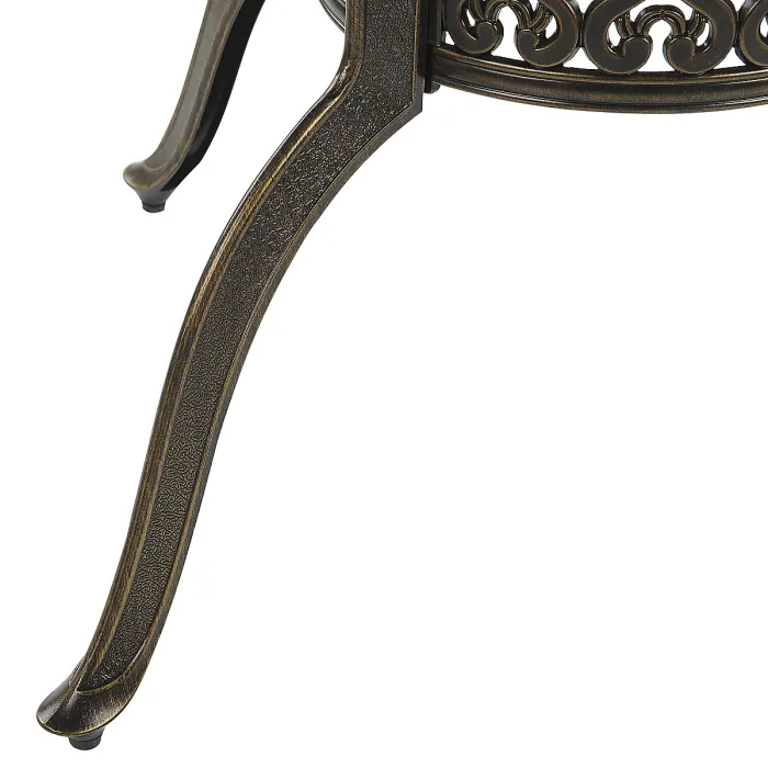 Garden Dining Set 4 Seater SAPRI with Cushions Metal Dark Brown