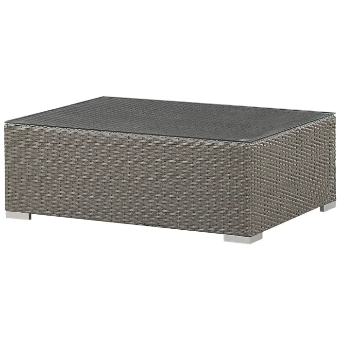 Garden Lounge Set with Table 8 Seater MAESTRO Modular PE Rattan Taupe