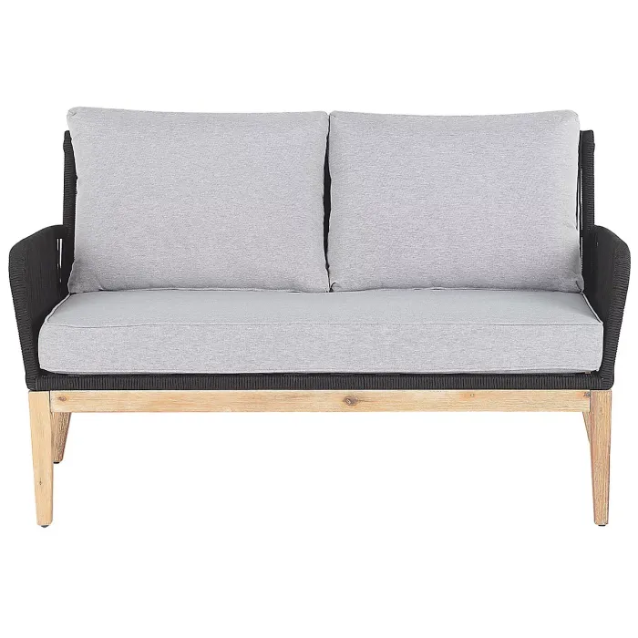 Garden Lounge Set with Table 4 Seater MERANO Acacia Wood Grey