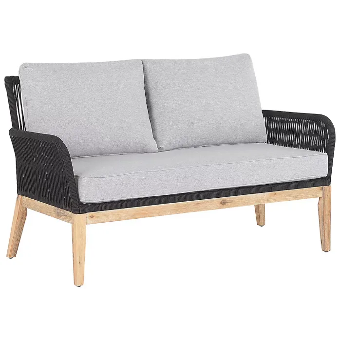 Garden Lounge Set with Table 4 Seater MERANO Acacia Wood Grey