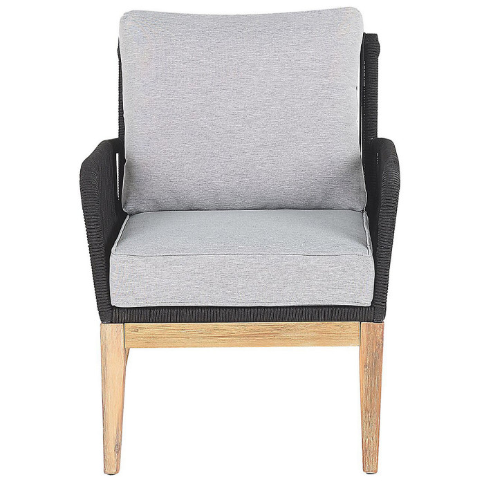 Garden Lounge Set with Table 4 Seater MERANO Acacia Wood Grey