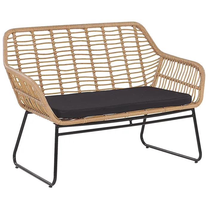 Garden Lounge Set with Table 4 Seater MINORI PE Rattan Beige