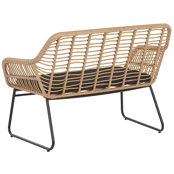 Garden Lounge Set with Table 4 Seater MINORI PE Rattan Beige