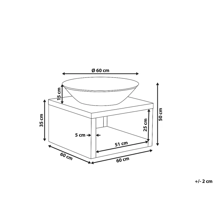 Beliani Fire Pit TANARA Metal Black
