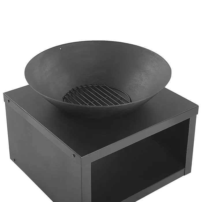 Beliani Fire Pit TANARA Metal Black