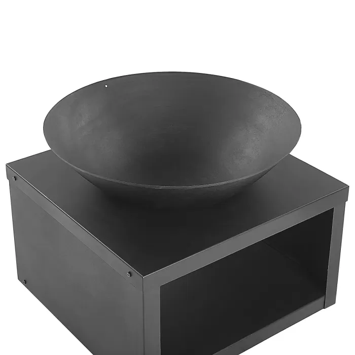 Beliani Fire Pit TANARA Metal Black