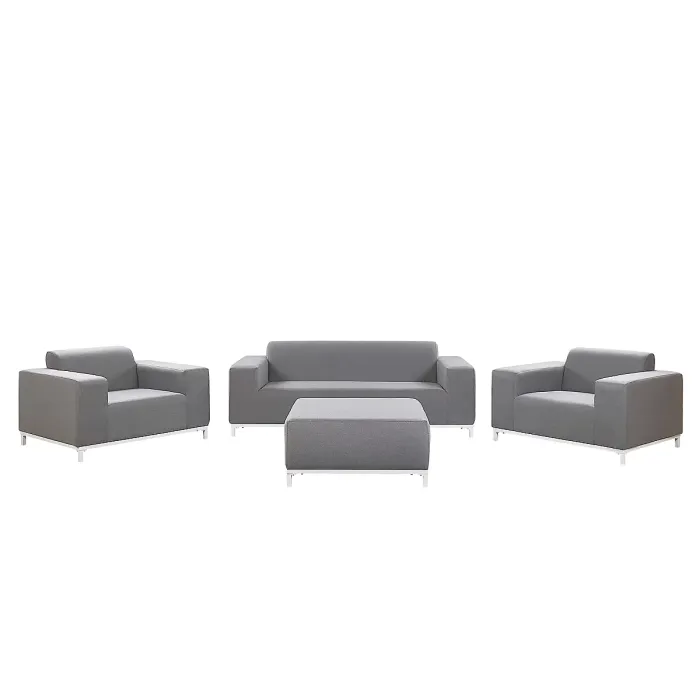Garden Lounge Set with Table 5 Seater ROVIGO Grey