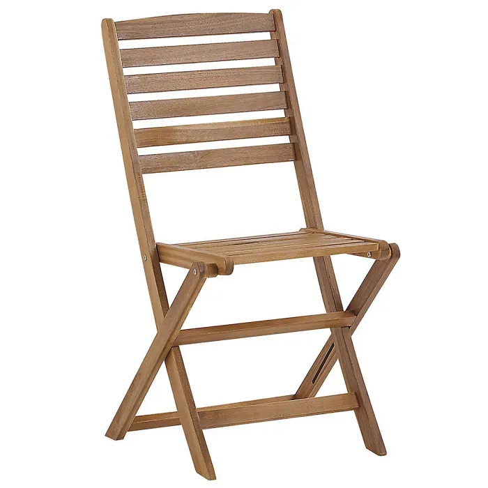 Garden Dining Set 6 Seater TOLVE Acacia Wood Brown