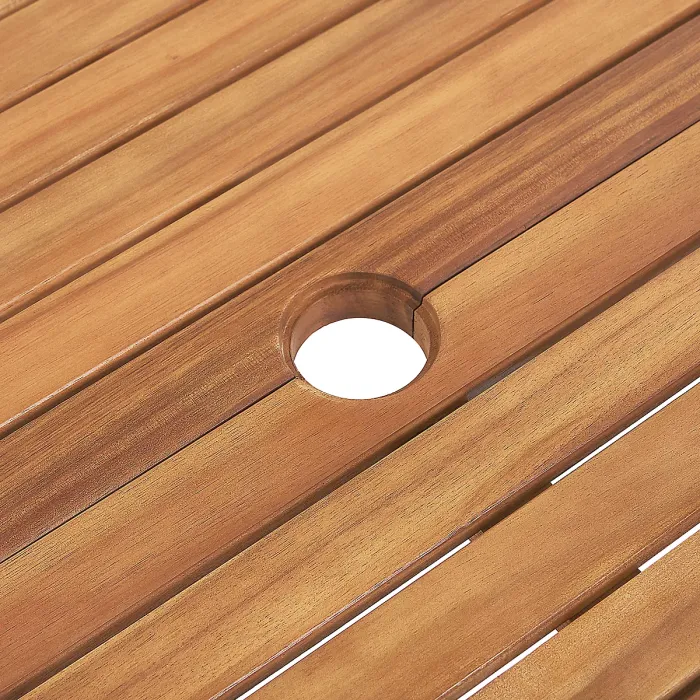 Garden Dining Set 6 Seater JAVA with Cushions Acacia Wood Graphite Grey