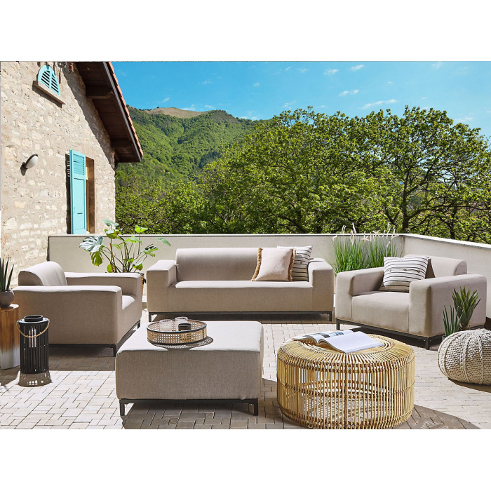 Garden Lounge Set with Table 5 Seater ROVIGO Beige