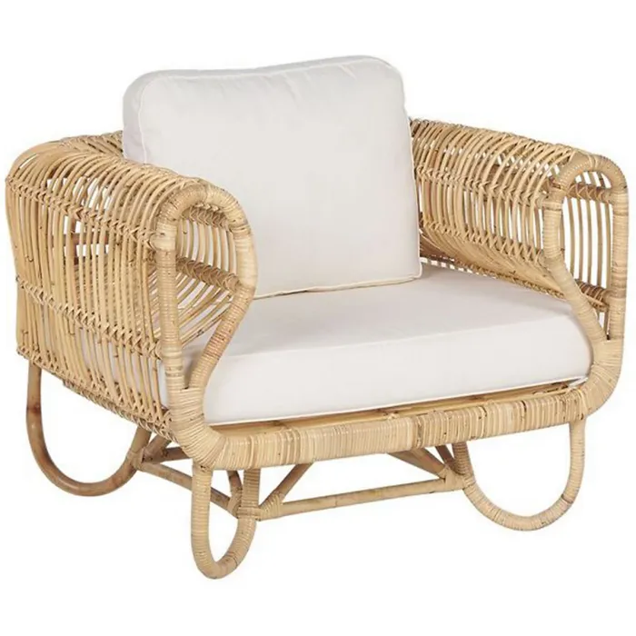 Garden Sofa Set 4 Seater DOLCEDO Rattan Beige