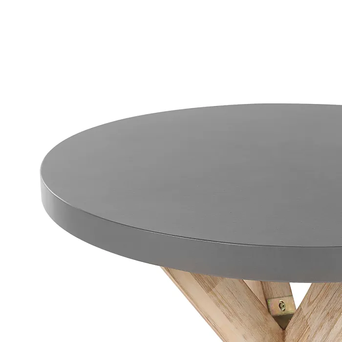 Garden Dining Set with Stools 4 Seater OLBIA/TARANTO Concrete Grey