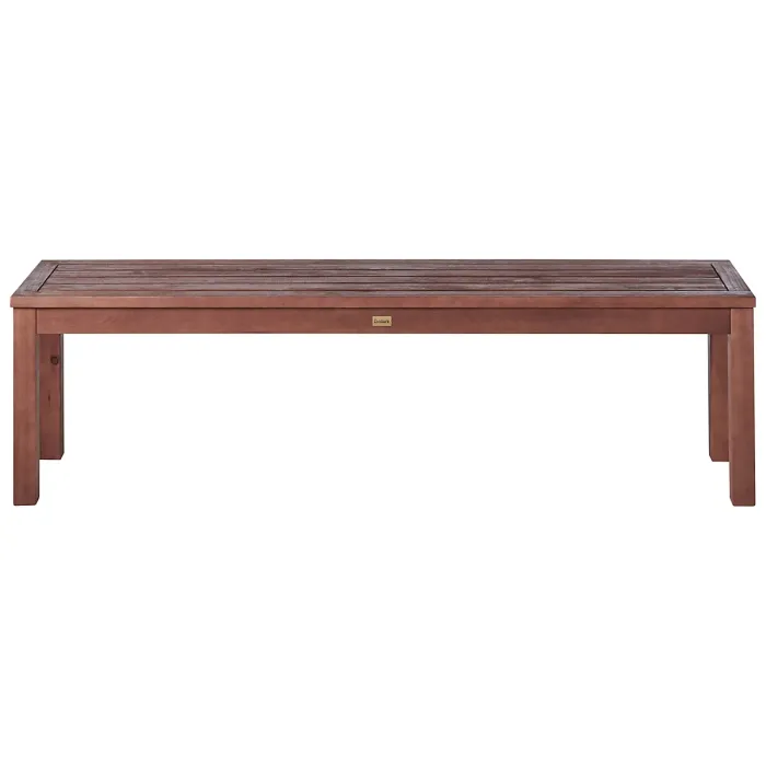 Garden Dining Set with Benches 6 Seater TUSCANIA Eucalyptus Wood Dark Brown