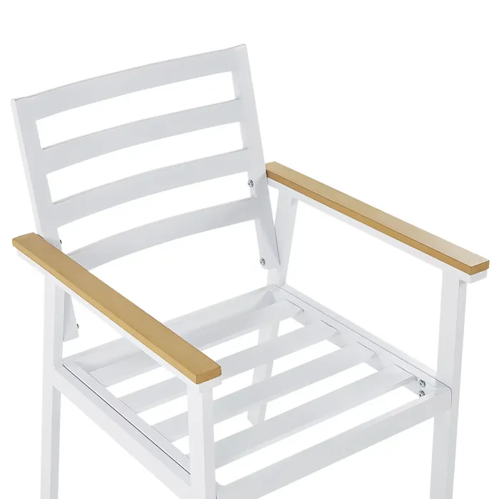 Garden Dining Set 4 Seater CAVOLI with Cushions Metal Beige