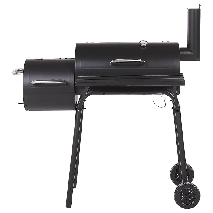 Charcoal BBQ Grill KATLA with Smoker Metal Black