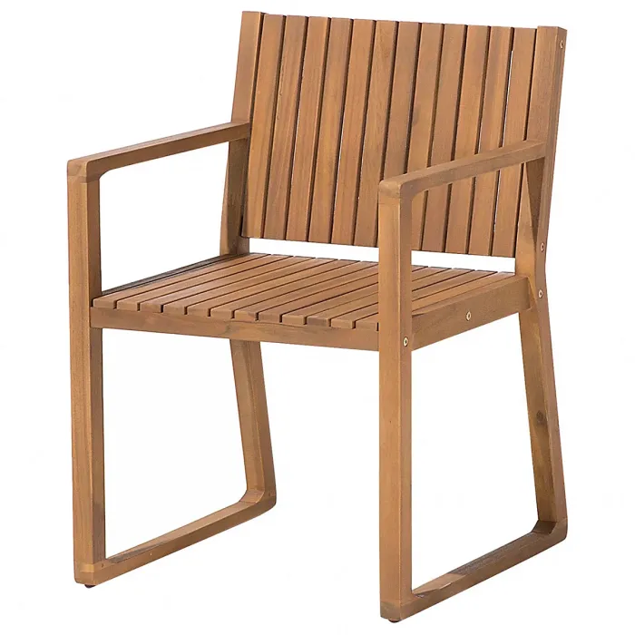 Garden Dining Set 6 Seater SASSARI Acacia Wood Brown