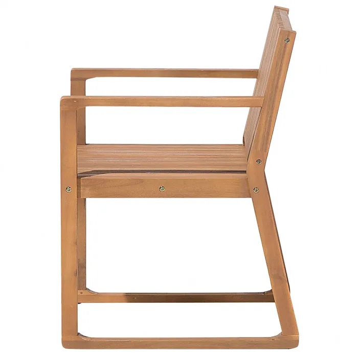 Garden Dining Set 6 Seater SASSARI Acacia Wood Brown