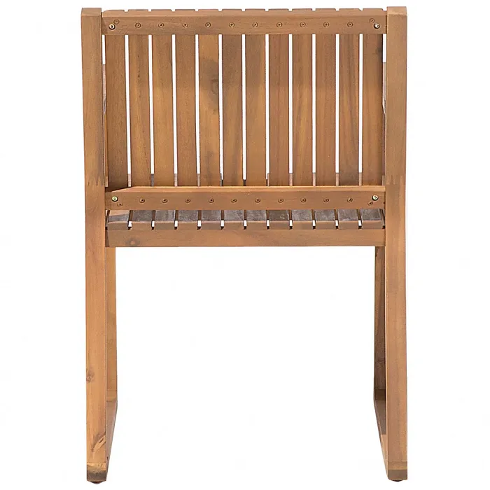 Garden Dining Set 6 Seater SASSARI Acacia Wood Brown