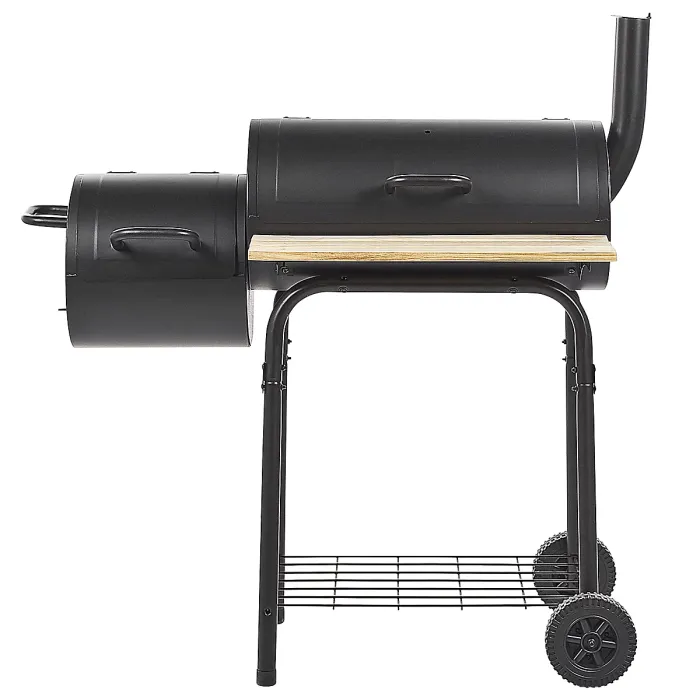 Charcoal BBQ Grill SATAH with Smoker Metal Black