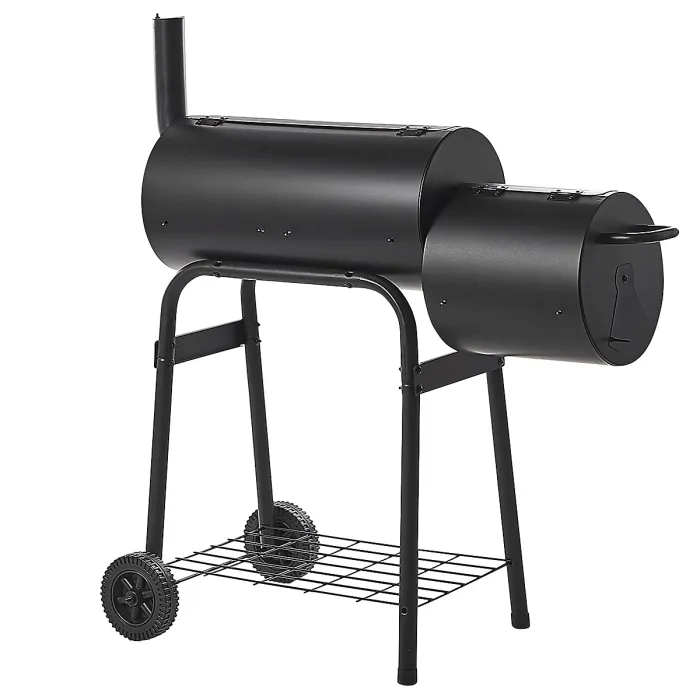 Charcoal BBQ Grill SATAH with Smoker Metal Black