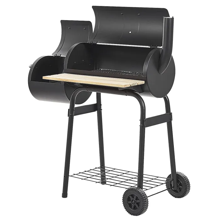 Charcoal BBQ Grill SATAH with Smoker Metal Black