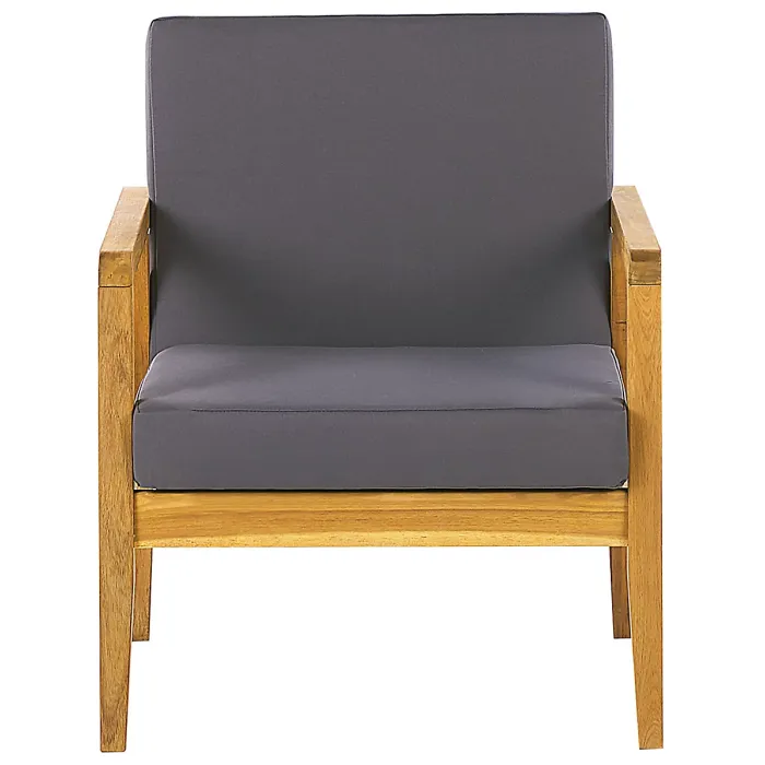 Garden Lounge Set with Table 4 Seater PALLANO Acacia Wood Dark Grey