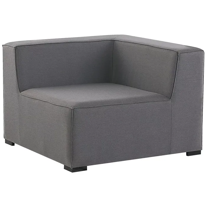 Garden Corner Sofa with Ottoman 7 Seater AREZZO Right Hand Modular Grey