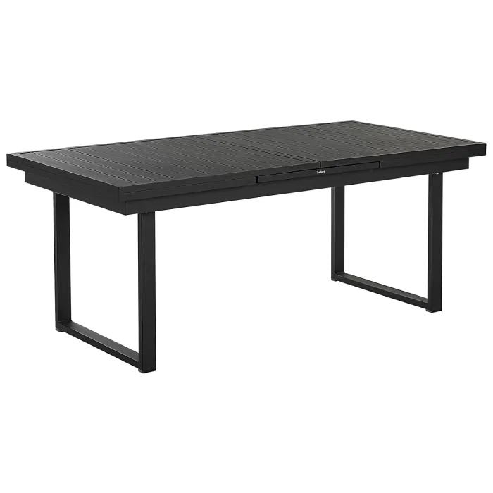 Garden Dining Set 6 Seater VALCANETTO/TAVIANO Metal Black