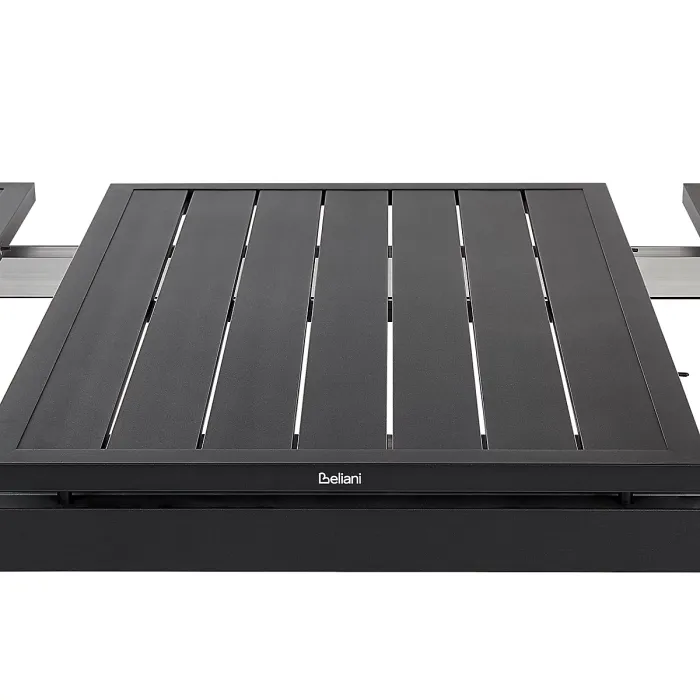 Garden Dining Set 6 Seater VALCANETTO/TAVIANO Metal Black