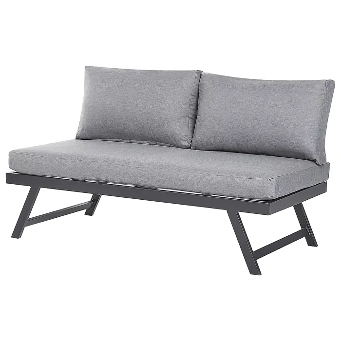 Garden Corner Sofa with Table 5 Seater COCCORINO Metal Grey