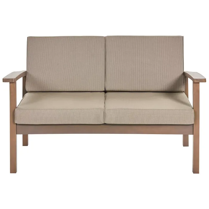 Garden Lounge Set with Table 4 Seater MANILA Certified Acacia Wood Dark Brown