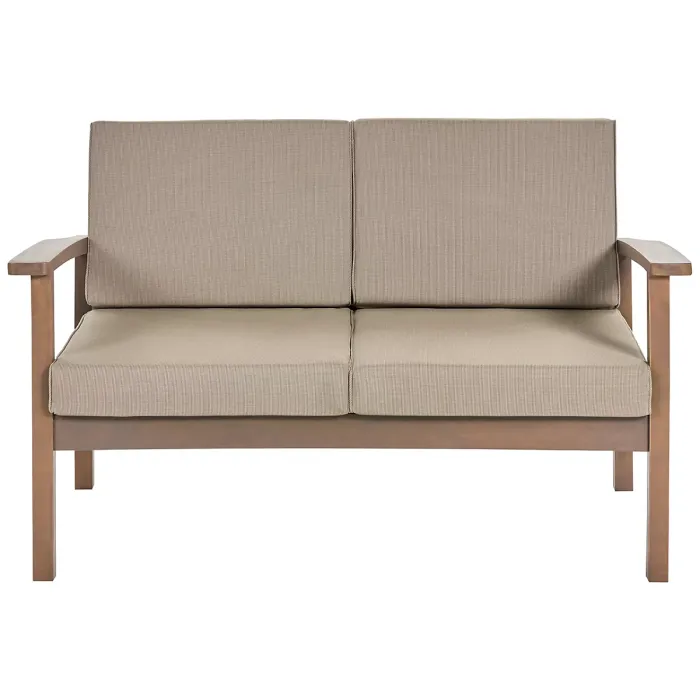 Garden Lounge Set with Table 4 Seater MANILA Acacia Wood Dark Brown