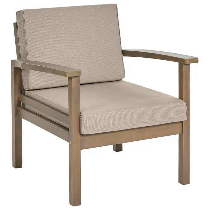 Garden Lounge Set with Table 4 Seater MANILA Acacia Wood Dark Brown