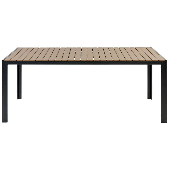 Garden Dining Set with Benches 6 Seater NARDO Brown/ Black