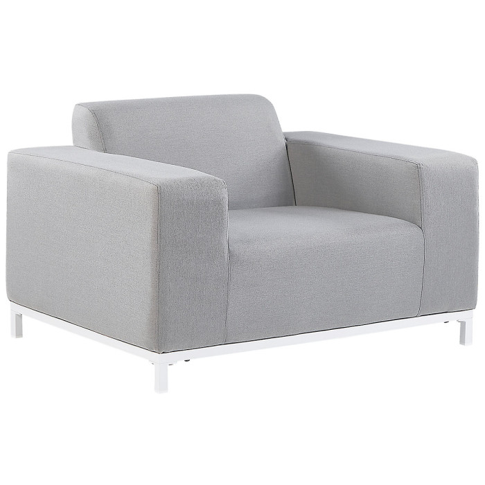 Garden Lounge Set with Table 5 Seater ROVIGO Light Grey