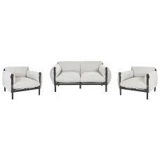 Garden Sofa Set 4 Seater ESPERIA Metal Grey