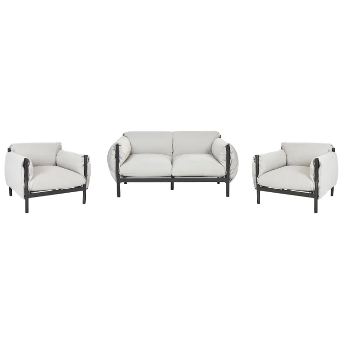 Garden Sofa Set 4 Seater ESPERIA Metal Grey