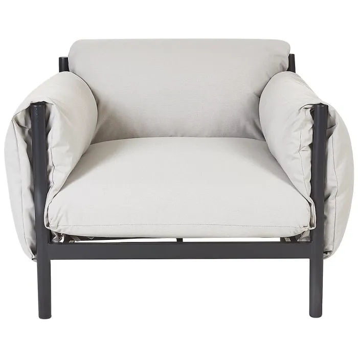 Garden Sofa Set 4 Seater ESPERIA Metal Grey