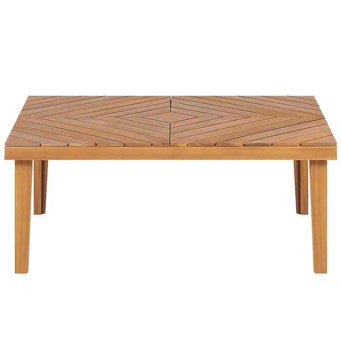 Garden Corner Sofa with Table 4 Seater BARATTI Left Hand Acacia Wood Brown